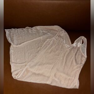 YOUNG FABULOUS AND BROKE Elegant Beige Sleeveless Dress